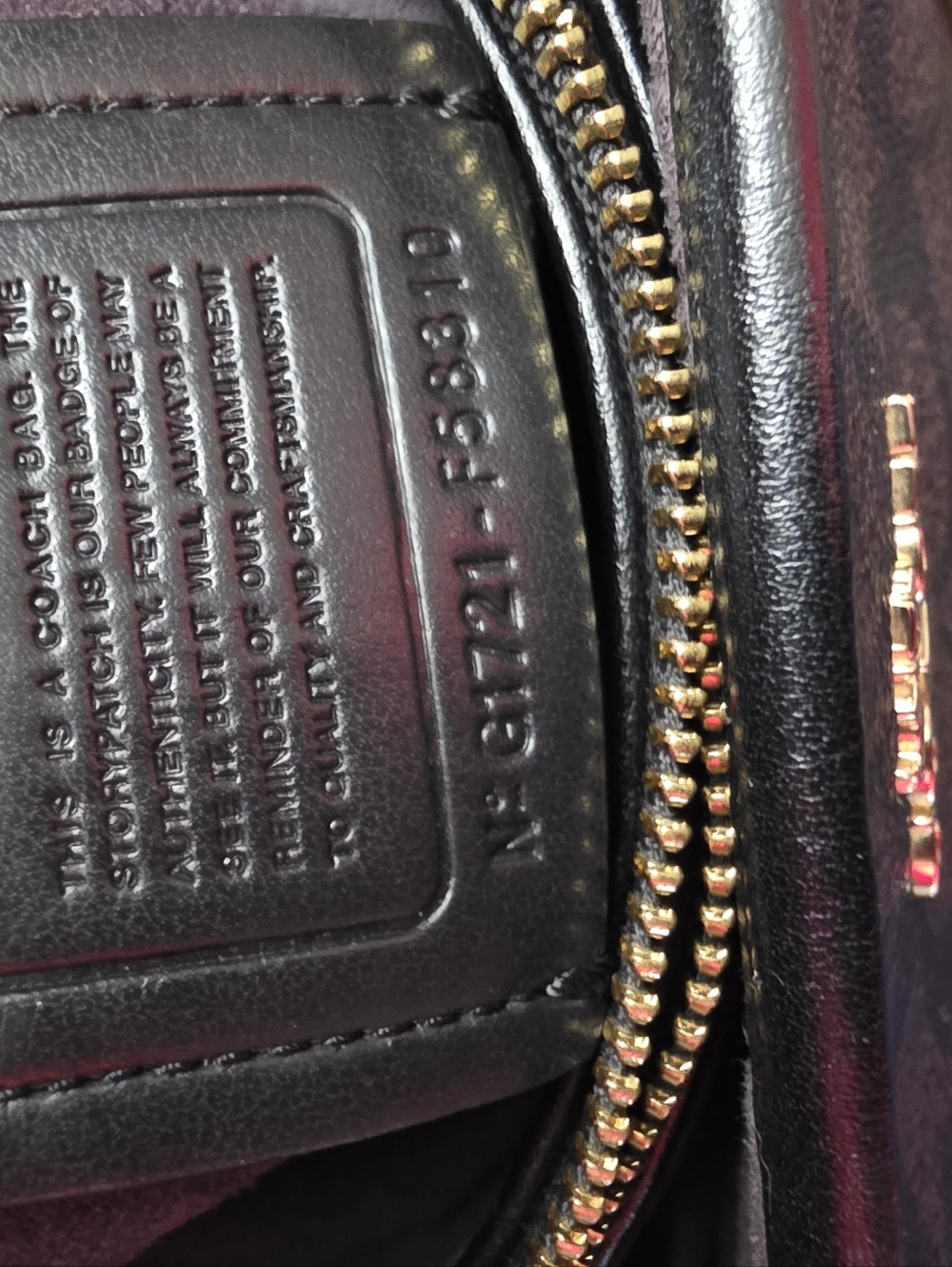 Coach Black Signature Satchel with Matching Pouch and Charm - Picture 9 of 14